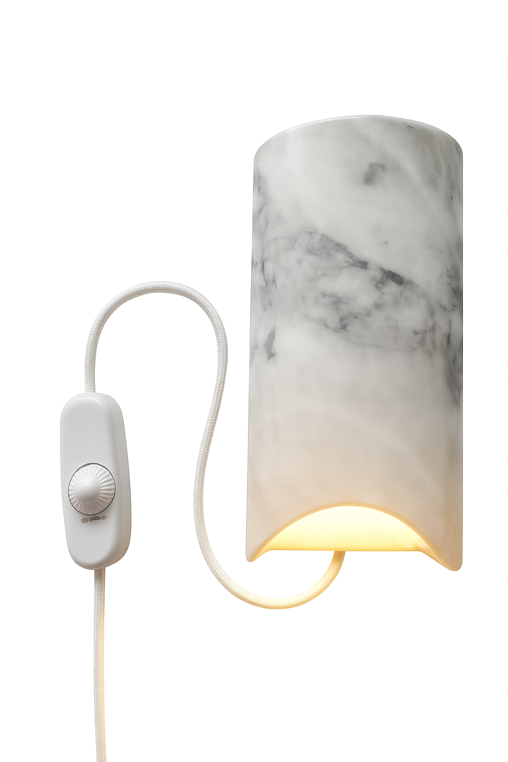 Marble wall lamp, arabescatto marble