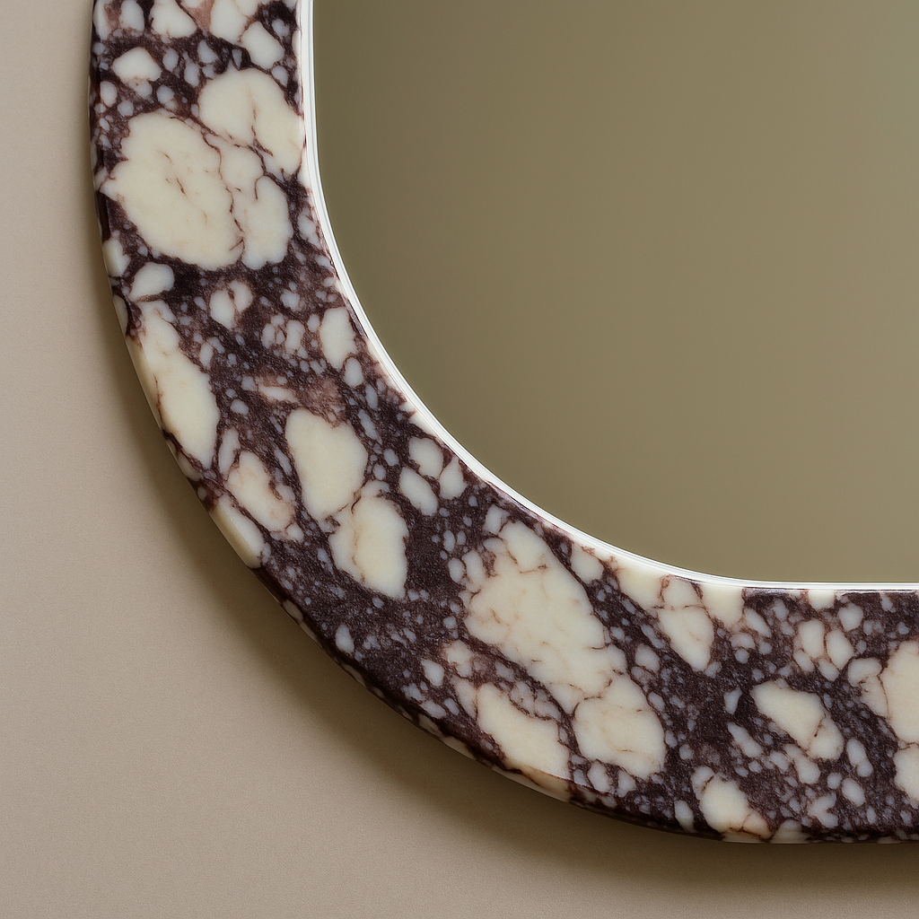 Oval Wall Mirror - Calacatta Viola