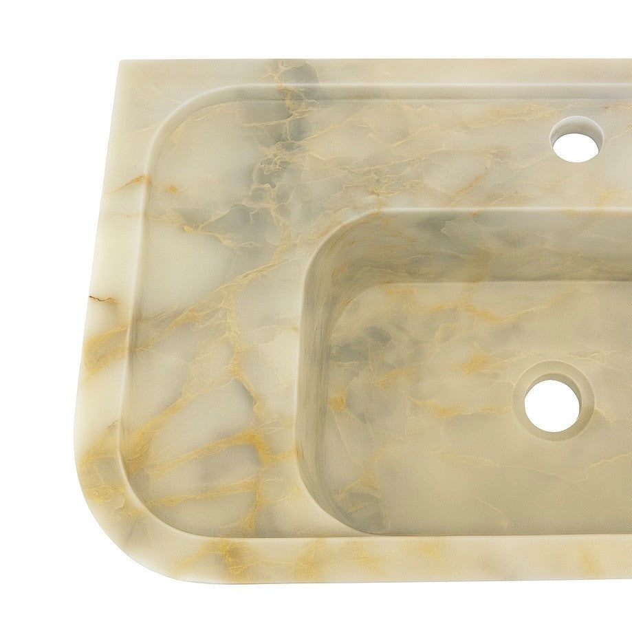 Marmor vask til vægmontering eller fritstående, L60 x B40 - udstillingsmodel
