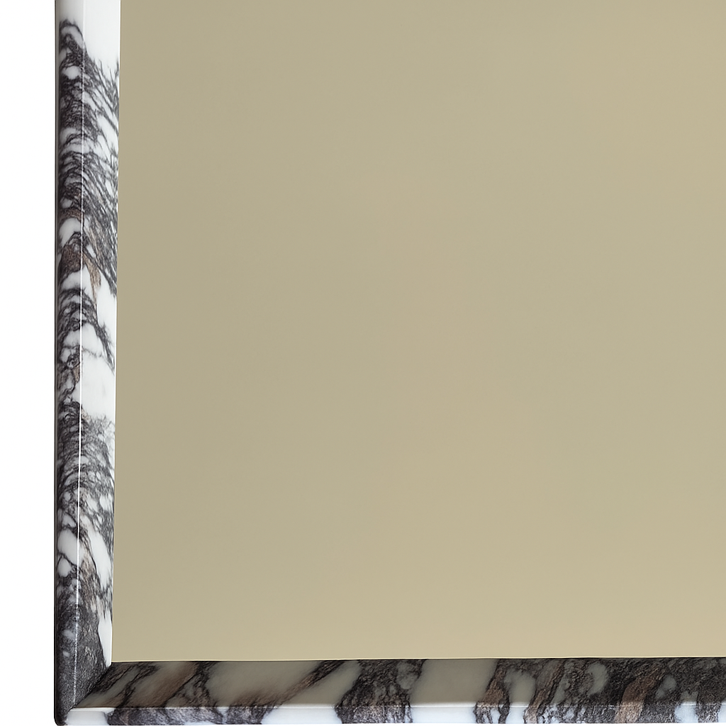 Rectangular mirror in Calacatta Viola