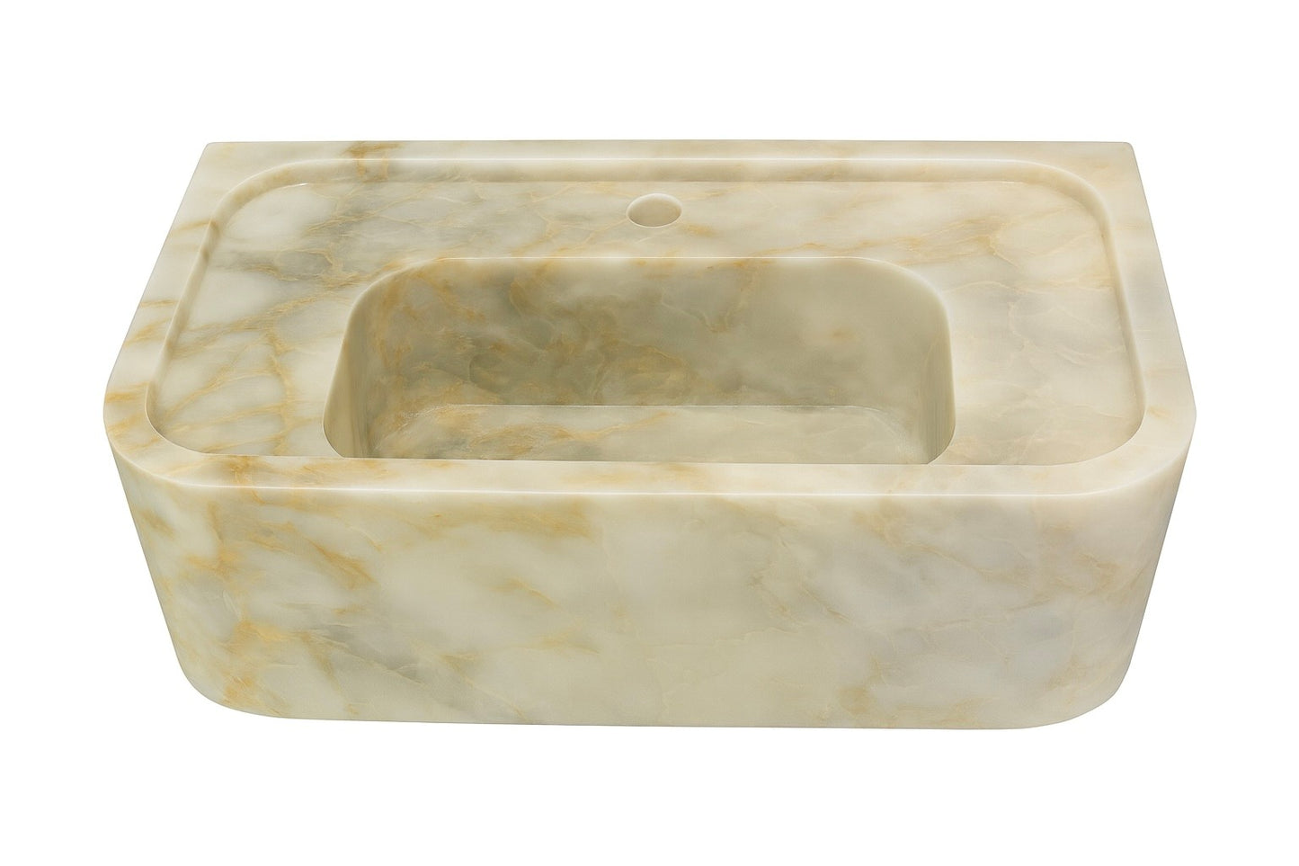 Marmor vask til vægmontering eller fritstående, L60 x B40 - udstillingsmodel