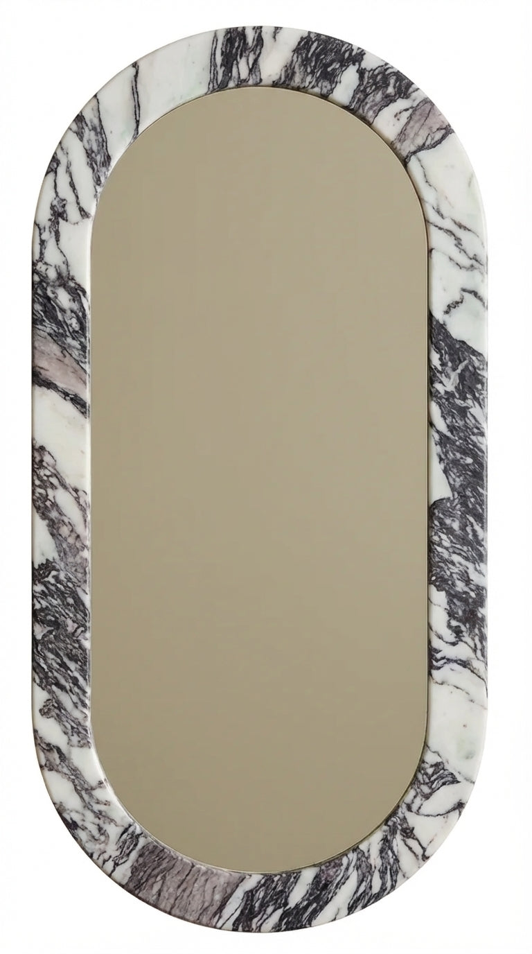 Oval Wall Mirror - Calacatta Viola