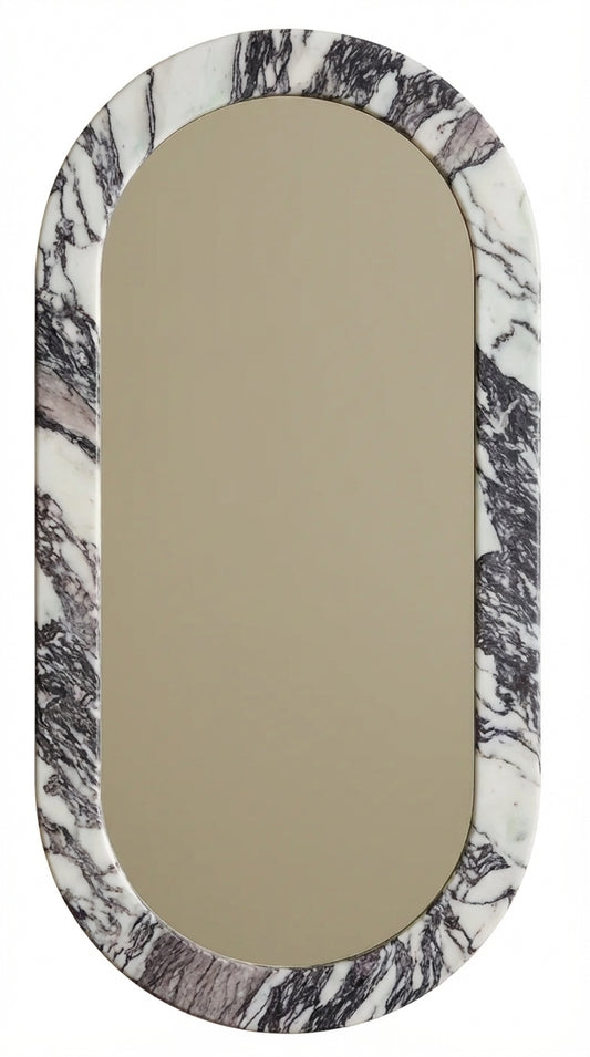 Oval Wall Mirror - Calacatta Viola